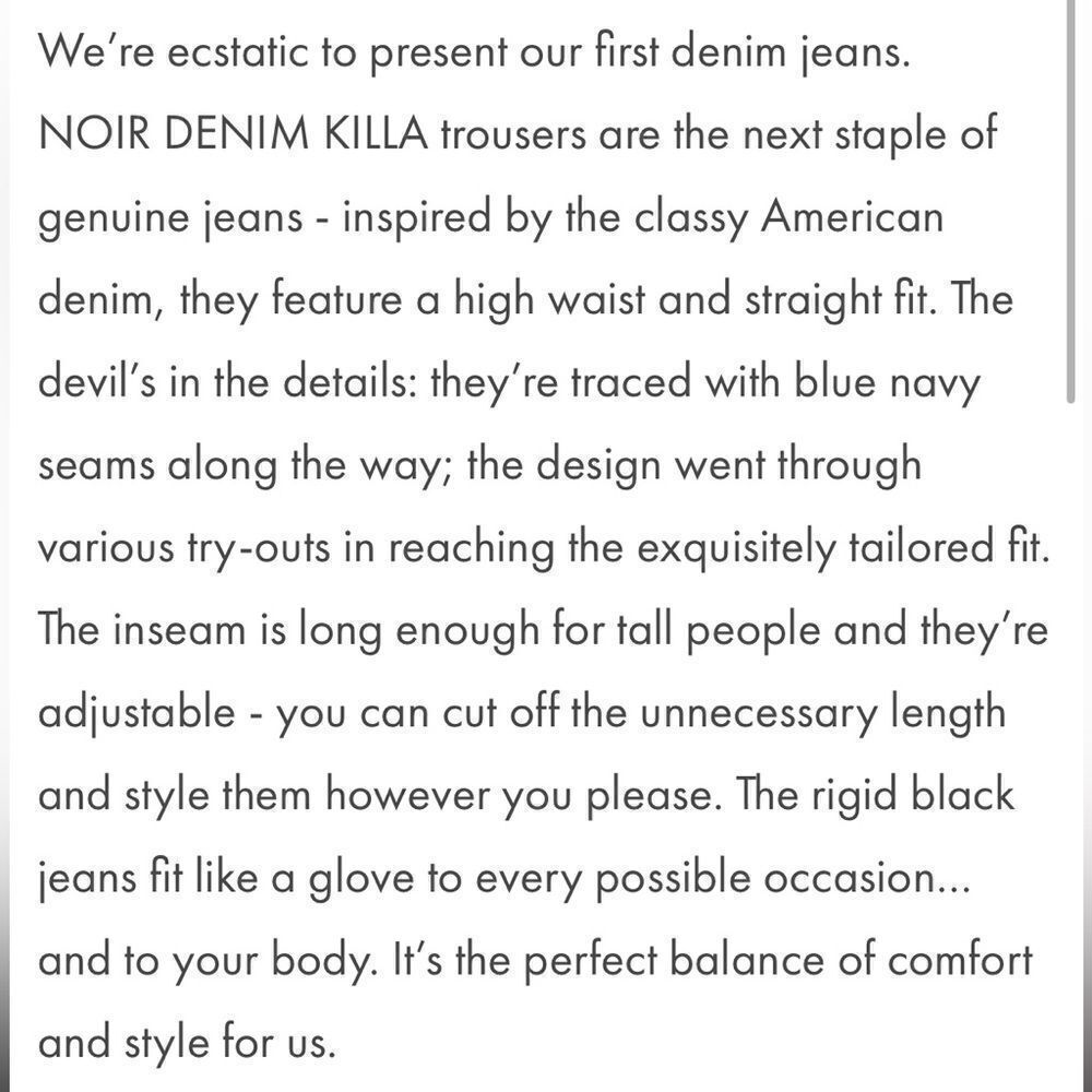 NEW CULTNAKED Denim Killa Trousers Noir Black Size XL - Picture 10 of 13